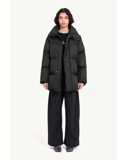 MM6 by Maison Margiela Black Nylon Puffer Jacket