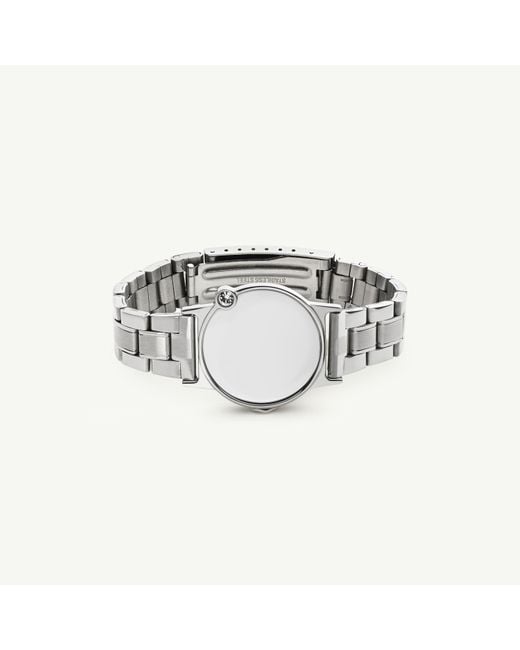 MM6 by Maison Margiela White Mirror-Faced Metal Bracelet
