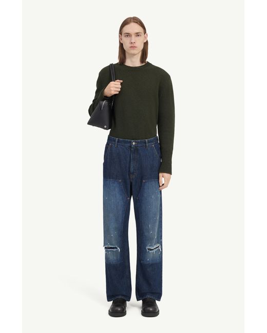 MM6 by Maison Margiela Blue Straight-Leg Jeans for men