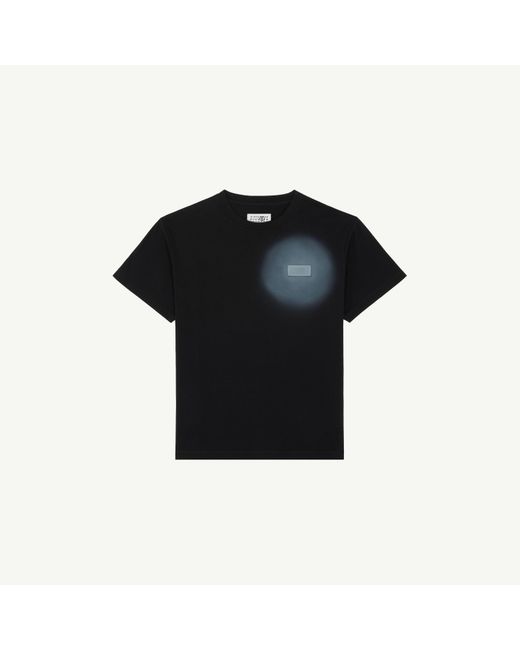 MM6 by Maison Margiela Black Spray Print T-Shirt for men