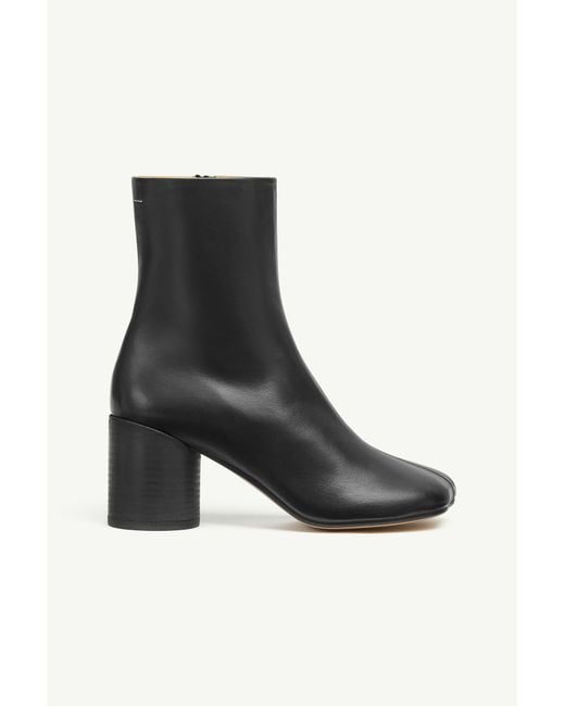 MM6 by Maison Margiela Black Anatomic Ankle Boots