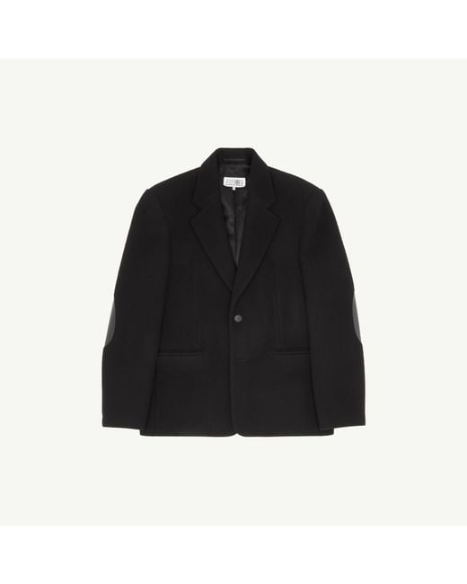 MM6 by Maison Margiela Black Wool Blend Blazer for men