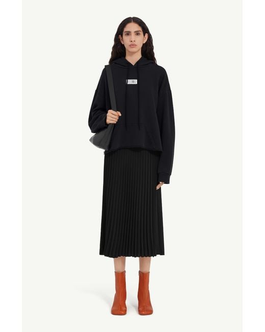 MM6 by Maison Margiela Blue Cotton Hooded Sweatshirt