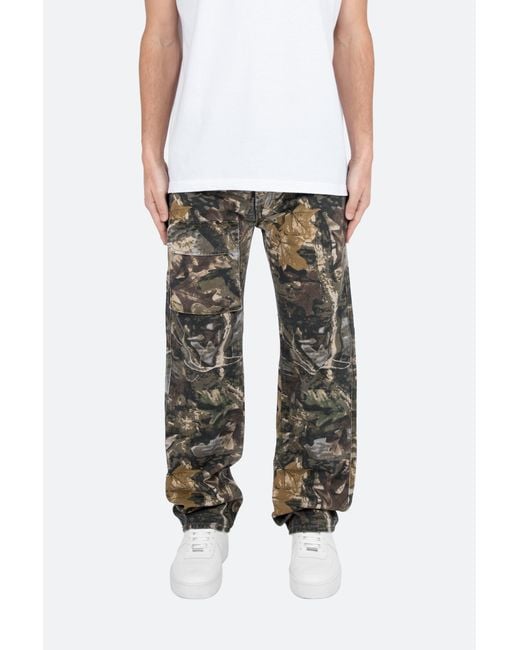 MNML V266 Camo Ii Baggy Denim in White for Men | Lyst