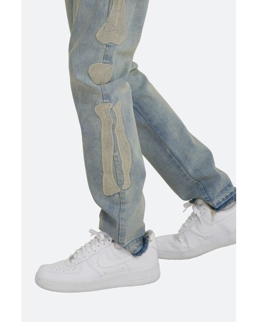 MNML D199 Skeleton Denim in Blue/White 