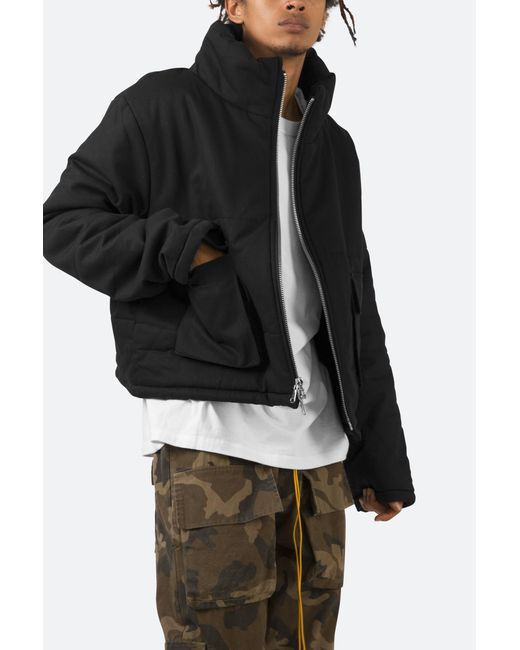 MNML Synthetic Cropped Puffer Jacket in 