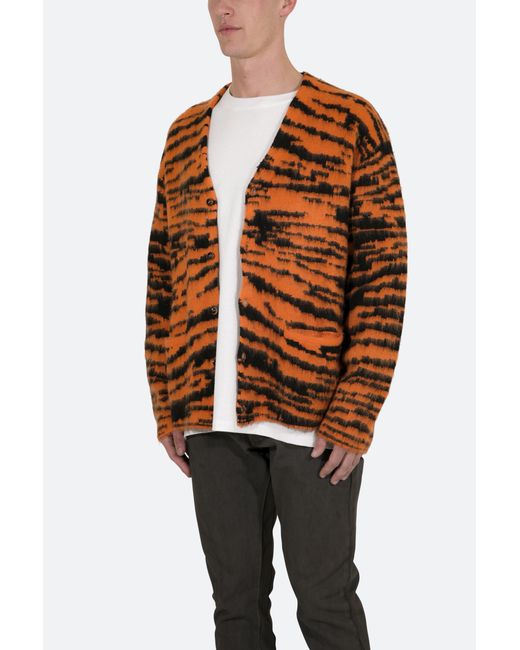 MNML Synthetic Mohair Zebra Cardigan 