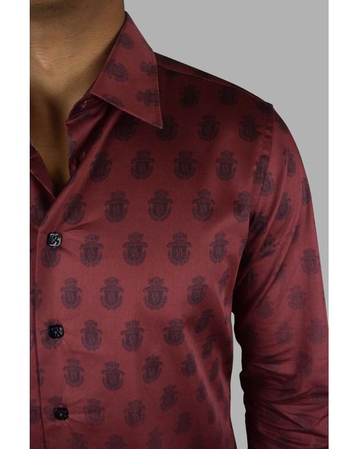 Billionaire Purple Ls Milano All Over Shirt for men