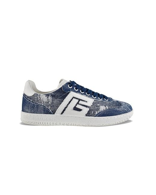 Balmain Blue Sneakers Swan for men