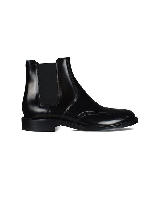 Saint Laurent Black Chelsea Boots Army for men