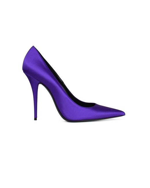 Purple and cheap white heels