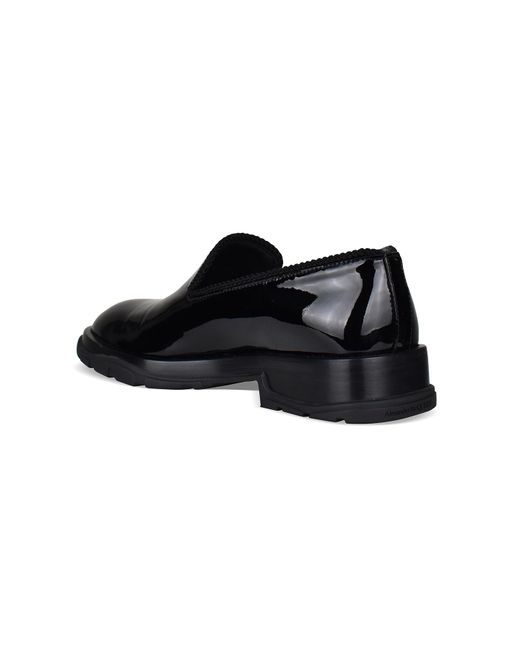 Alexander McQueen Black Slip-on Tread Loafers for men