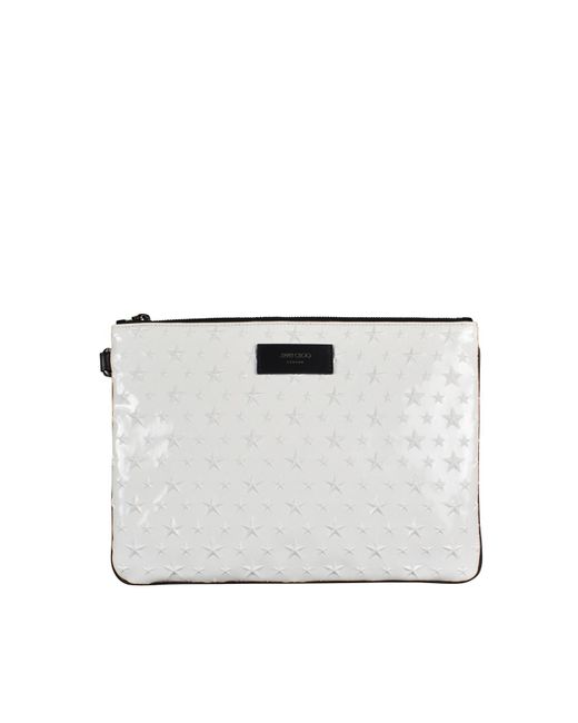 Jimmy Choo White Derek Clutch Bag for men
