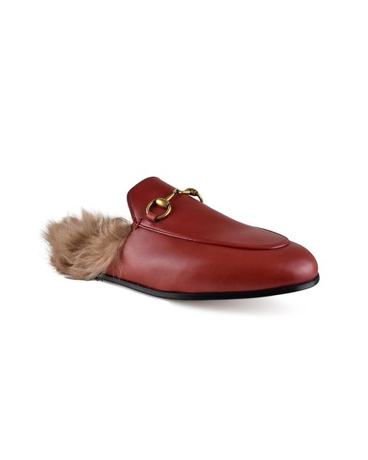 Muli Princetown di Gucci in Red
