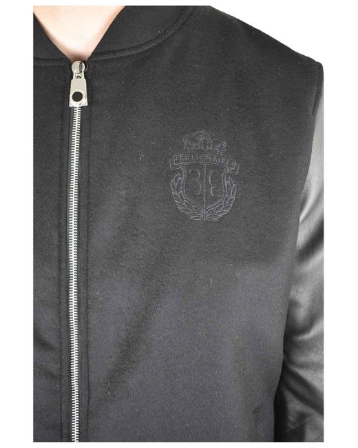Billionaire Black Bomber Jacket for men