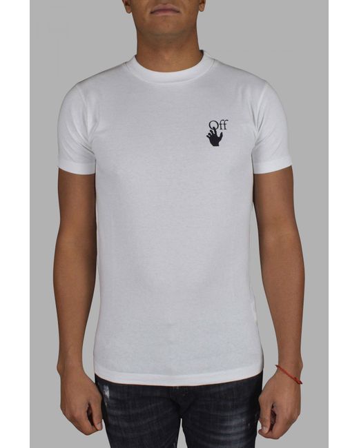 Off-White c/o Virgil Abloh Cotton T-shirt in White for Men - Lyst