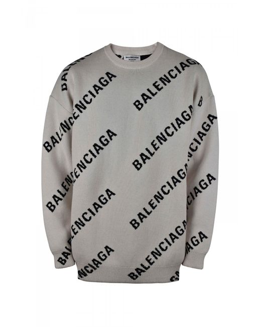 balenciaga sweater mens grey