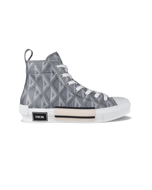 Dior Gray CD Diamond Canvas B23 High-Tops for men