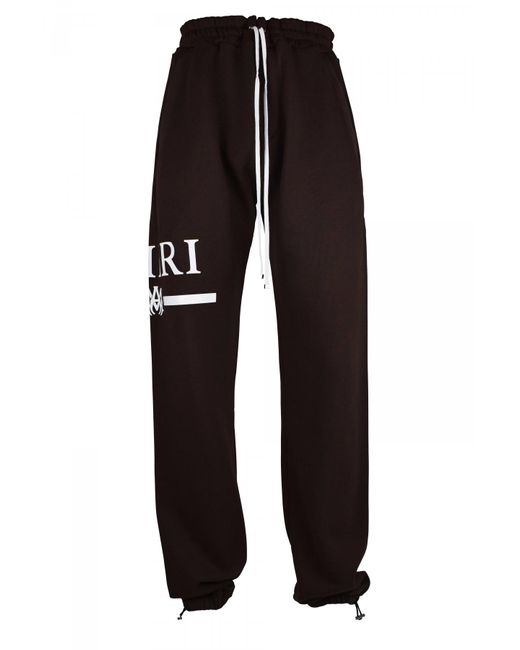 Amiri Black Cotton Jogging Pants With Logo