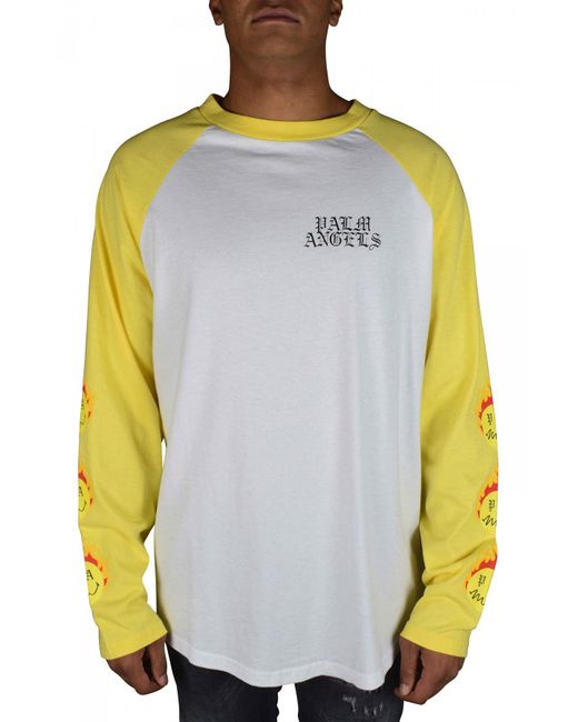 Palm Angels Blue Long Sleeve T-Shirt for men