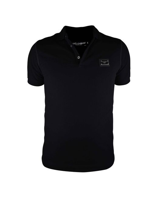 Dolce & Gabbana Black Dolce&Gabbana Polo for men