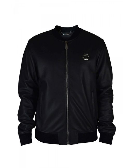 Philipp Plein Black Bomber Jacket for men
