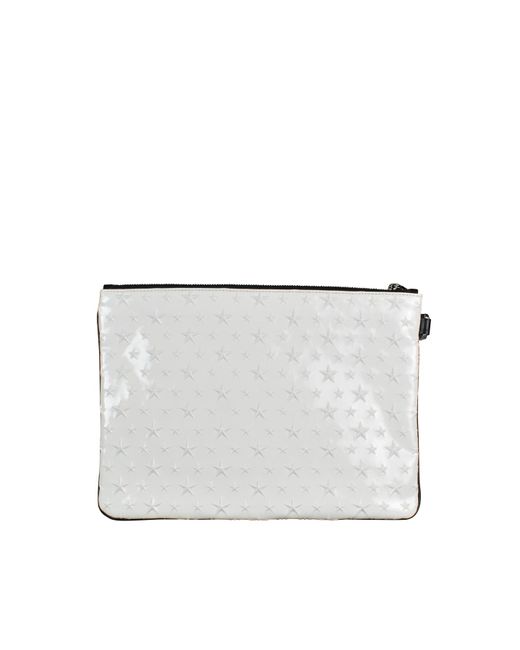 Jimmy Choo White Derek Clutch Bag for men