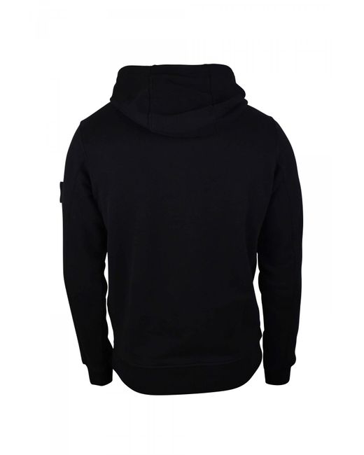 Stone Island Black Hooded Sweatshirt for men