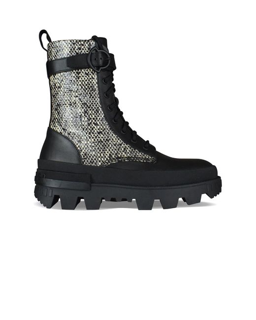 Moncler Leather Carinne Ankle Boots in Black - Save 15% | Lyst
