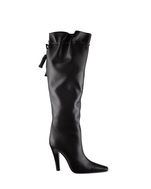 Botas Gathered Saint Laurent de color Black