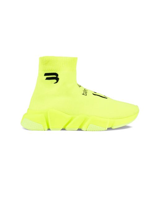 Balenciaga Yellow Speed Soccer Sneakers