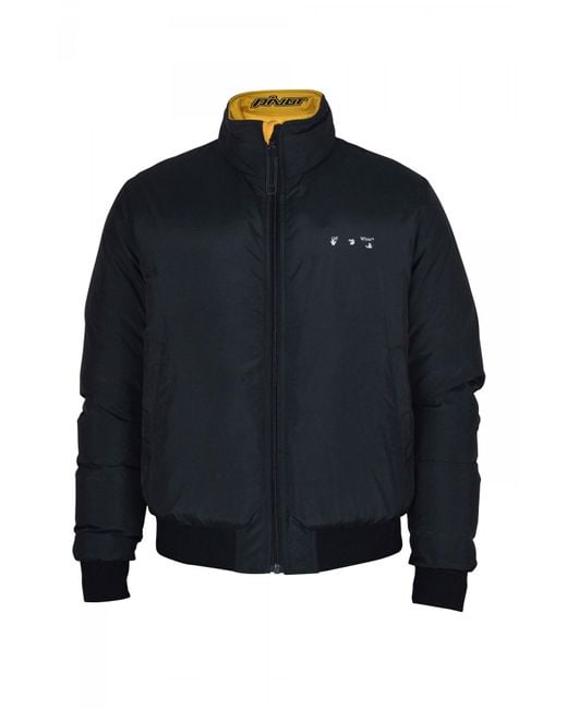 Off-White c/o Virgil Abloh Blue Reversible Puffer Jacket