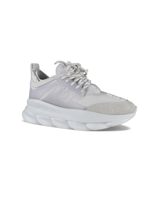 Versace Gray Chain Reaction Sneakers for men