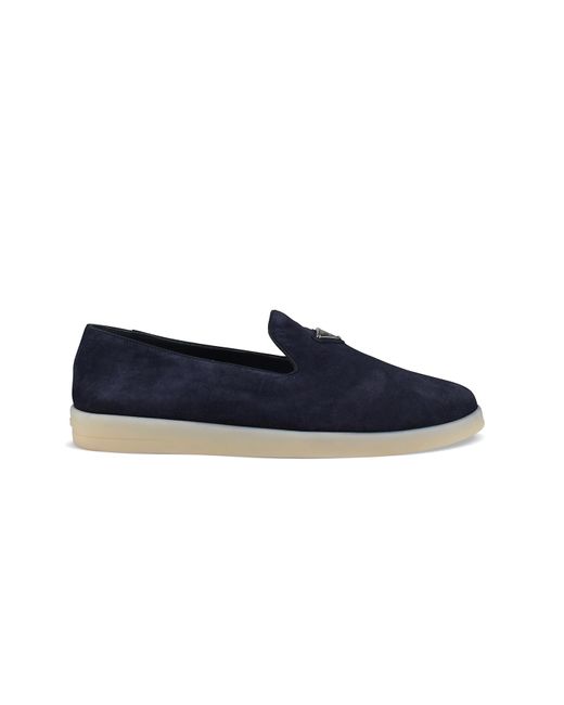 Slippers En Daim Prada pour homme en coloris Blue