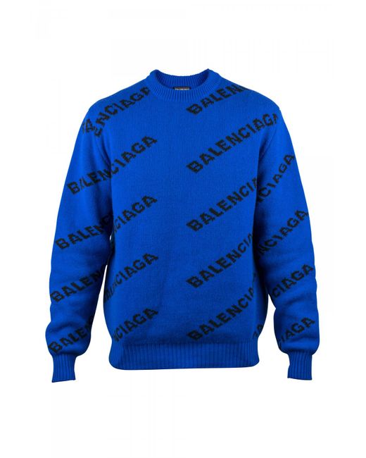 Balenciaga Blue Sweater for men