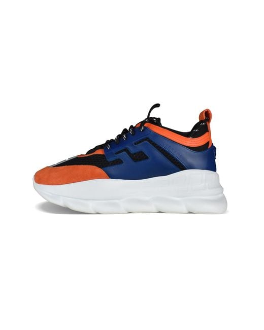 Versace Blue Chain Reaction Sneakers for men