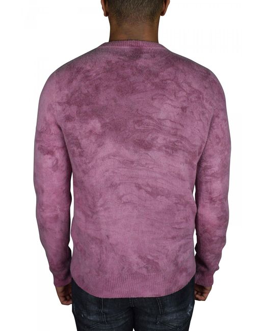 Amiri Burgundy And Tie-Dye Cashmere Sweater in Purple für Herren