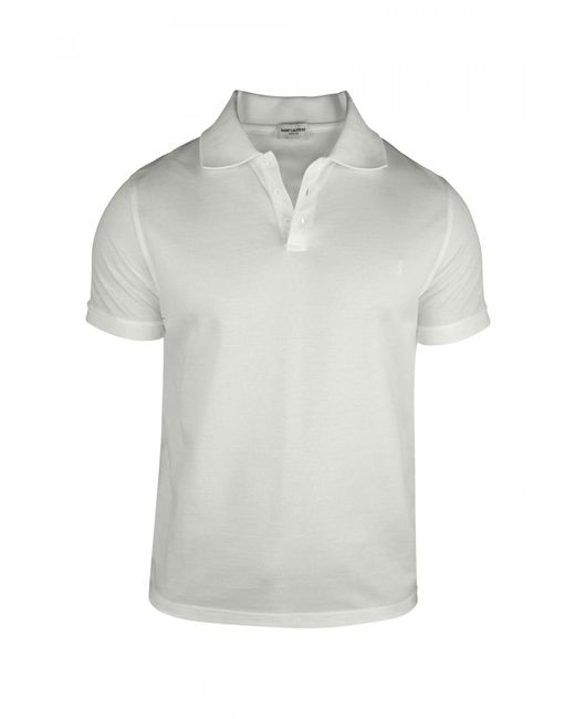 Saint Laurent Polo-Shirt Cassandre in White für Herren