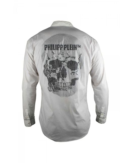 Camicia Diamond Cut LS di Philipp Plein in Gray da Uomo