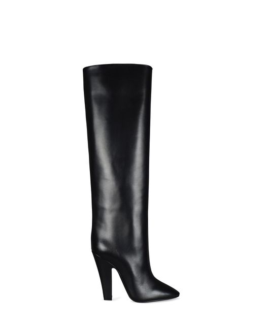 Saint Laurent Tubes 68 Leather Boots in Black - Lyst Saint Laurent Tubes 68 Leather Boots in Black - Lyst