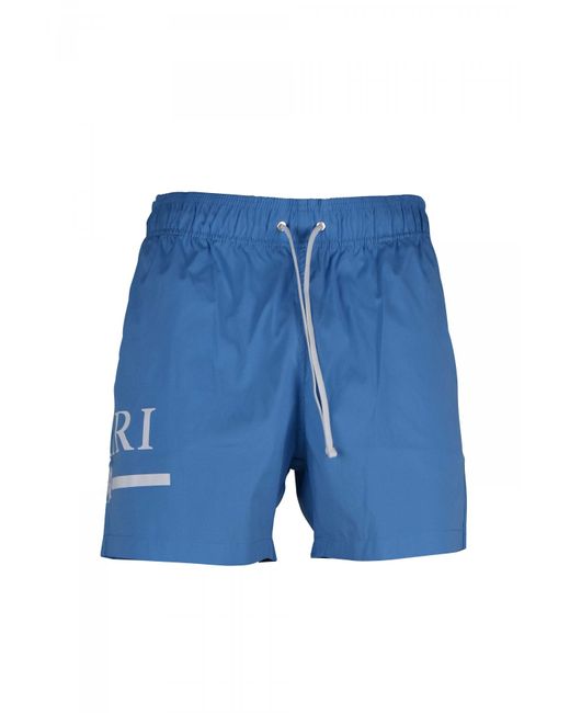 Amiri Blue Light Swim Shorts With Drawcord Waist for men
