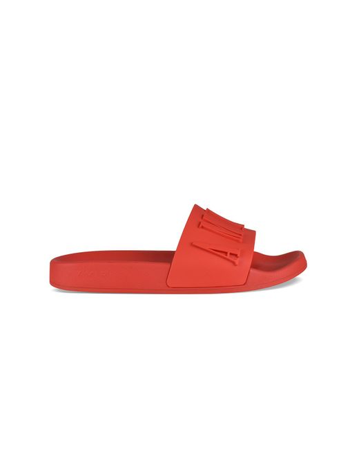 Amiri Red Matte Rubber Slides for men