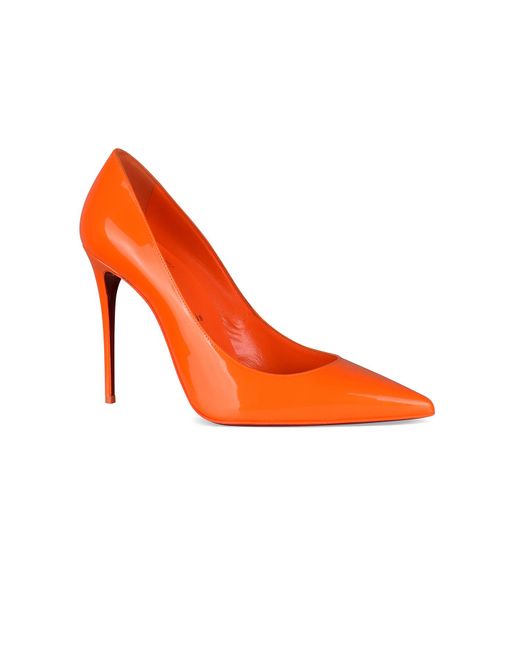 Christian Louboutin Orange Kate 100 Patent Pump