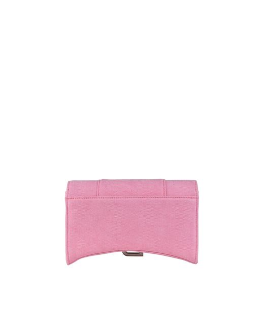 Balenciaga Pink Hourglass Wallet On Chain