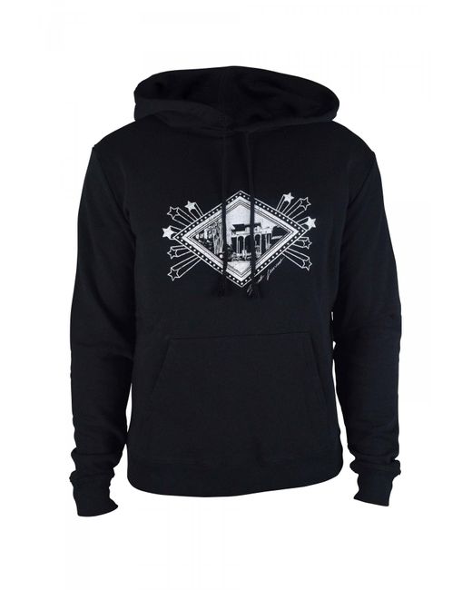 Sudadera con capucha y logo Saint Laurent de hombre de color Black