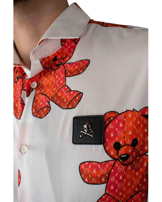 Camicia da Uomo di Philipp Plein in Rosso | Lyst