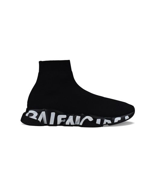 Balenciaga Black Speed Graffiti Sneakers for men