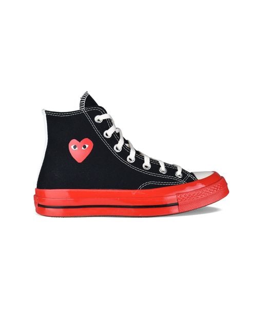 Sneakers alte Chuck Taylor di Comme des Garçons in Red