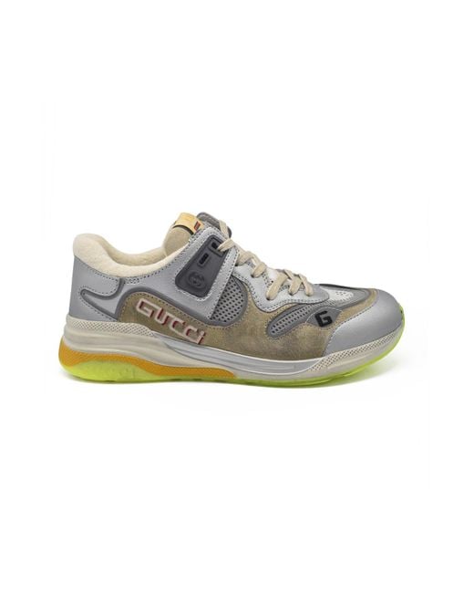 Gucci Leather Ultrapace Sneaker in Silver (Metallic) for Men - Save 71% |  Lyst