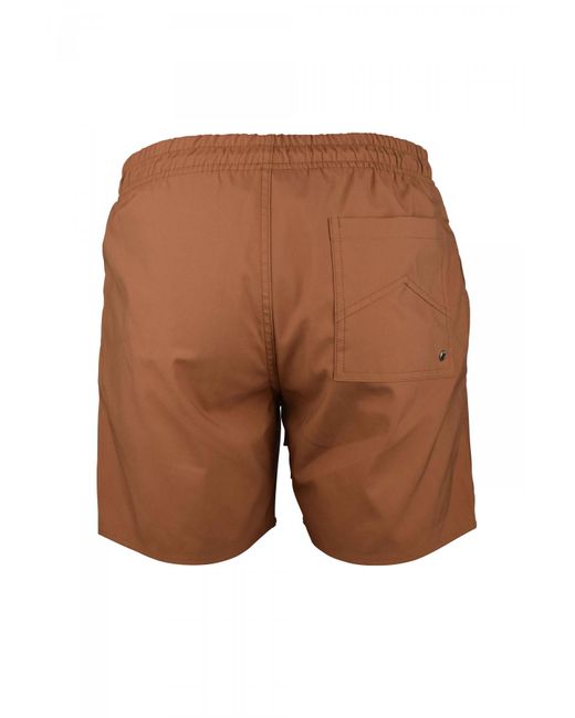 Rhude Brown Nylon Swim Shorts With Contrast Drawstrings for men